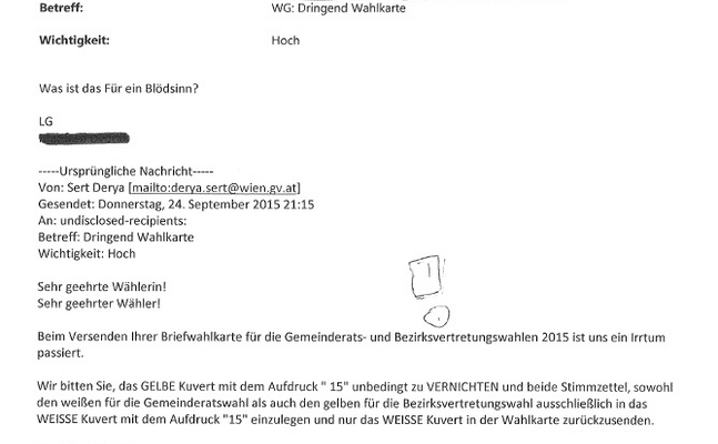 Foto der E-Mail