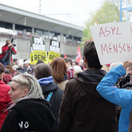 Teilnehmerinnen und Teilnehmer der Asyldemonstration